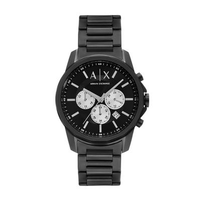 [AX Armani Exchange] שעון גוון מתכת אקדח לגברים דגם NA AX1765