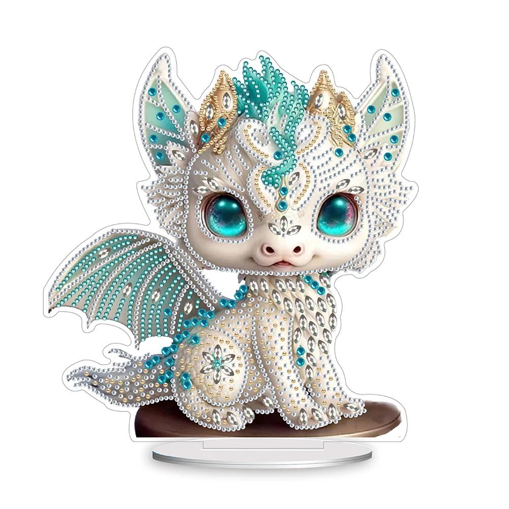 Tiger Diamond Painting Desktop Decorations Horse Chicken Zodiac 5D DIY Diamond Art Tabletop Decorations for Office Desktop Decor