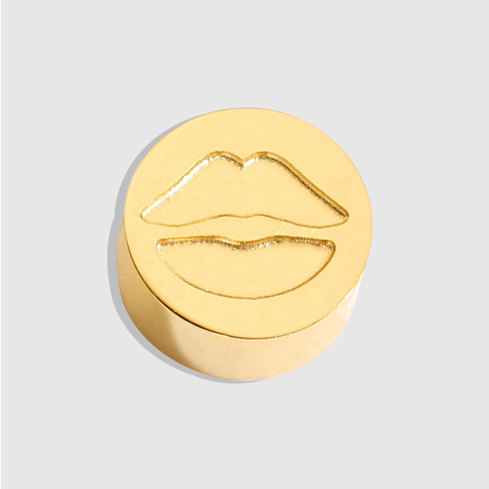 Gold Plated Stainless Steel Pendant - Personality Expression Pattern, European & American Style, DIY Jewelry Accessory