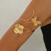 Luxurious Geometric Open Flower Butterfly Armband Women'S