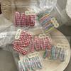 College Style  Color Contrast Plaid Water Drop Bb Clip Suit Cute Young Student Female Broken Hair Fringe Hairpin
