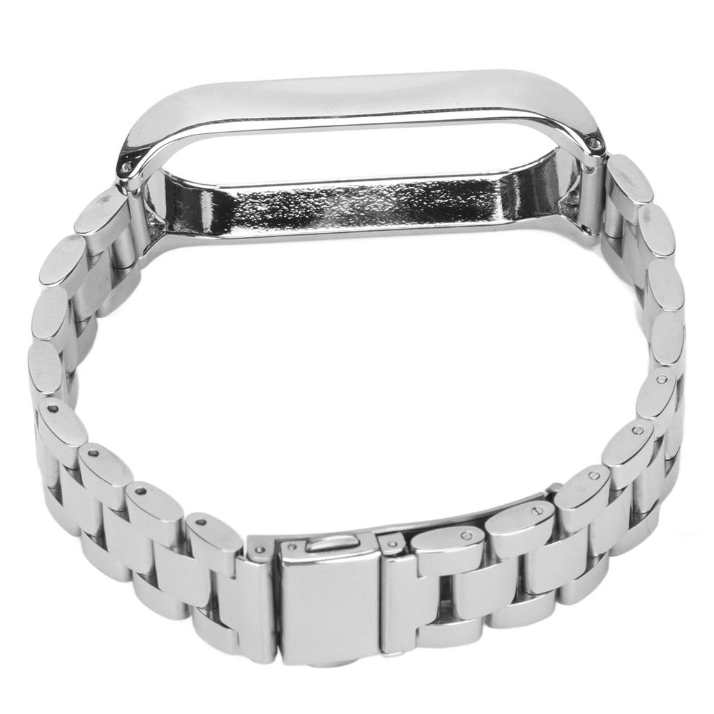 Smartwatch Wrist Band Strap Stainless Steel Anti Lost with Double Folding Buckle for Band 6