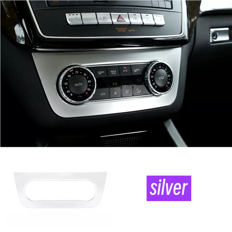 

Автомобильная центральная ручка регулировки кондиционера, декоративная накладка на рамке, подходит для Mercedes Benz ML GLE GL GLS Class W166 for ML 2012-2015 серебряный