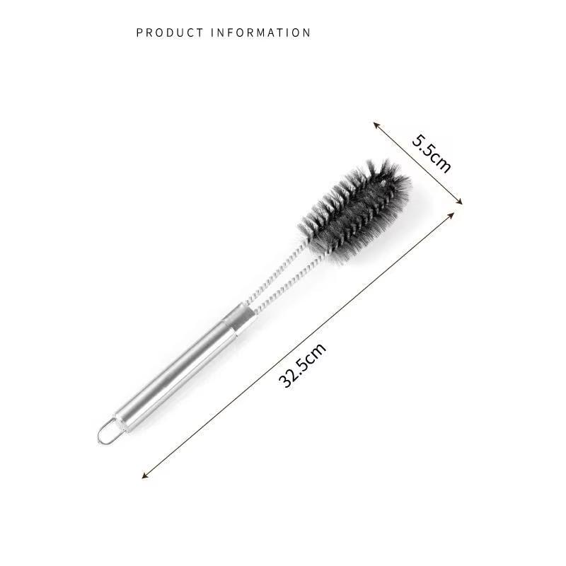 Rolling Grill Basket BBQ Mesh Tube Removable Wooden Handle Stainless Steel Round Mesh Cage Outdoor Camping Cooking Tools