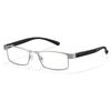 Stylish Reading Blue Light Single Square Spring UV B1560 [FEISEDY] Men's Glasses, Blocking, Vision, Design, Lightweight, Hinges, Protection,
