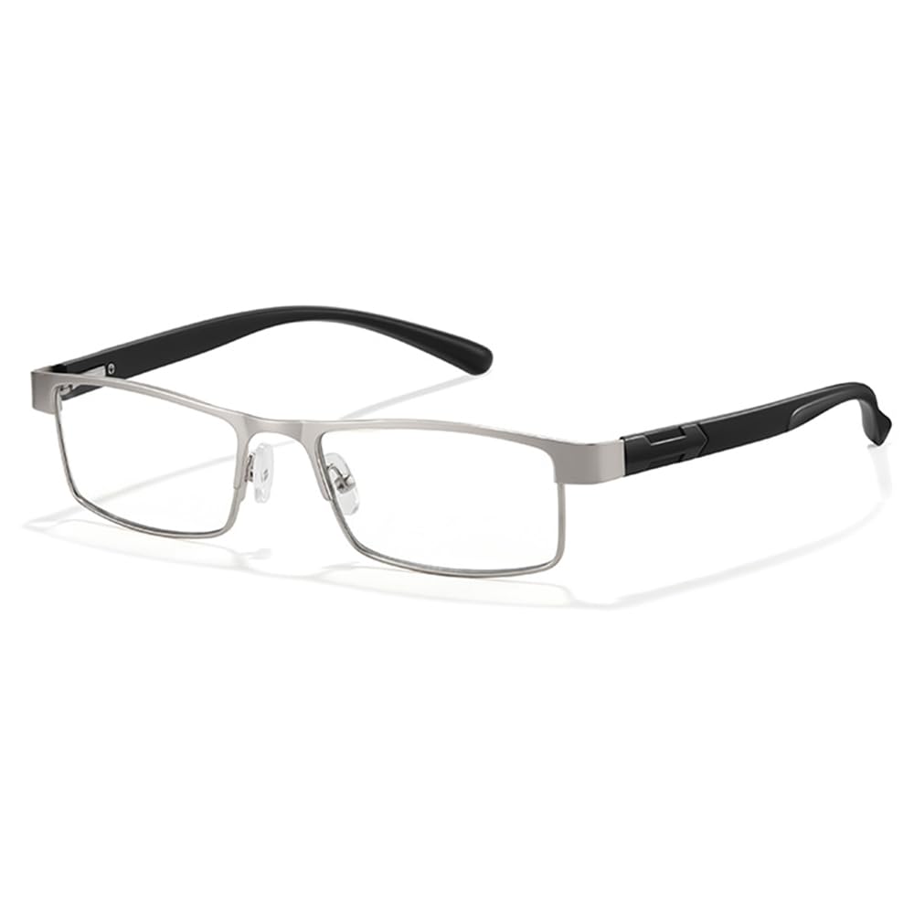 Stylish Reading Blue Light Single Square Spring UV B1560 [FEISEDY] Men s Glasses, Blocking, Vision, Design, Lightweight, Hinges, Protection,