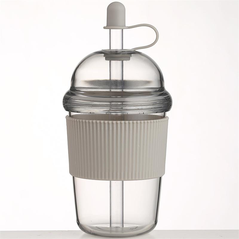 630ML Straw Cup with Lid and Straw Portable Large Capacity Coffee Milk Tea Cup Ins Style Water Cup for Office Workers Juice Mug
