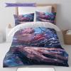 Jujutsu Kaisen Gojo Satoru Black Purple Bedding Set Anime Duvet Cover Polyester Comforter Cover -QJY