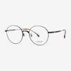 Alloaiweeo [Aloxrounz] Beta Titanium Round Eyeglass Frames Ara8112 C2 Black/Brown