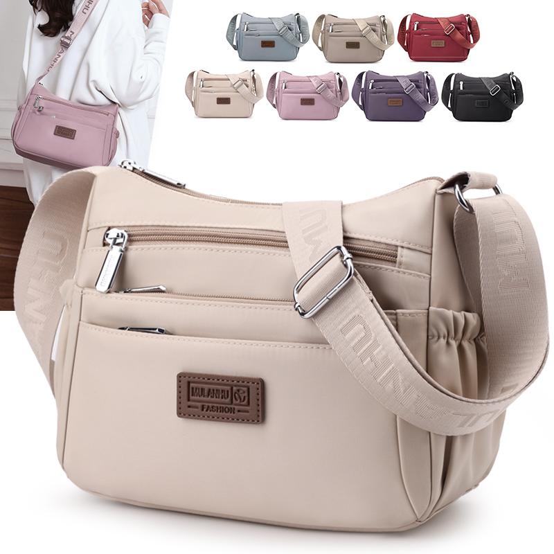 Shoulder Bag Women's Nylon Bag Middle-Aged Mother's Bag Multi-Compartment Wallet