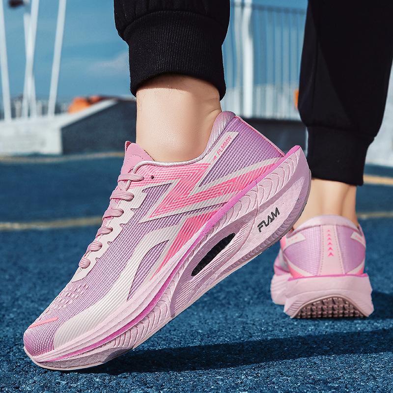 New plus size running shoes flying 4 carbon plate marathon men's and women's racing body side training sneakers running shoes