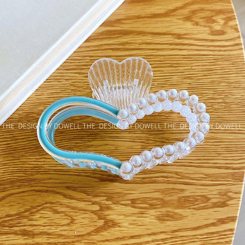 Elegant Fashion Korean Pearl Rhinestone Hair Clip For Women In Heart And Designs Bow