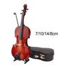 Mini Violin Model Ornaments Gifts Craft Tiny Violin Musical Instrument Model for Home Decor