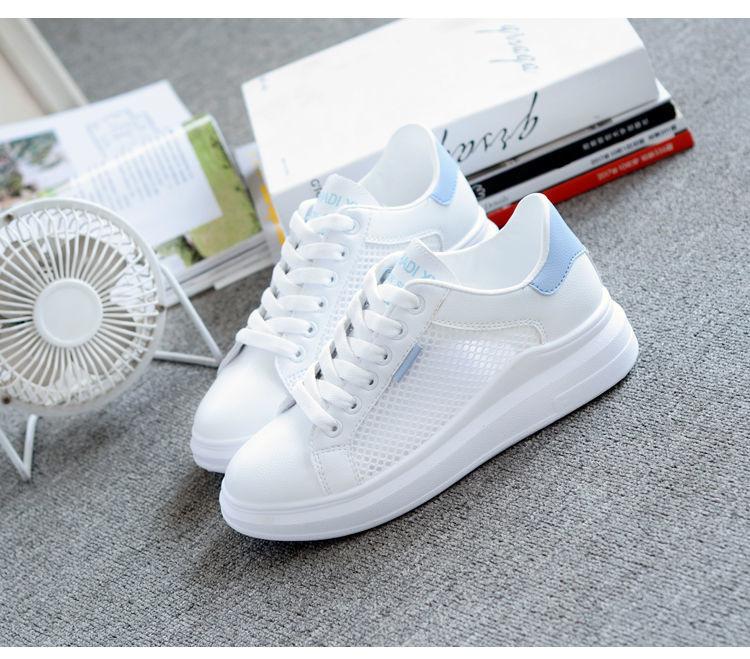 

Summer little white shoes women s 2025 new breathable hollow casual sports net shoes versatile Korean version trendy mesh little white shoes 40
