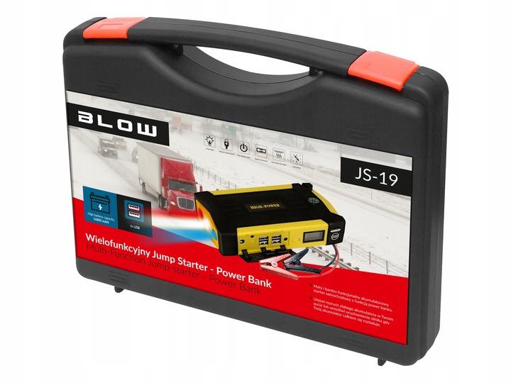 Jump Starter Rozruch Booster Powerbank Mocny Latarka Młotek Zestaw 16800Mah