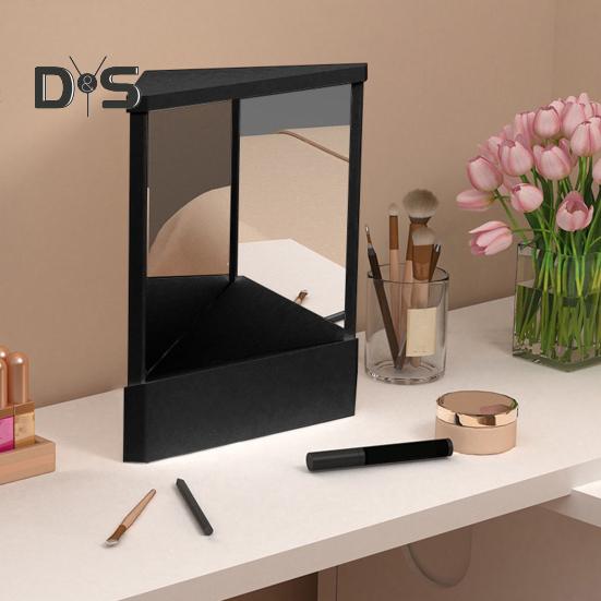 Non-Reversing True Makeup Mirror High Clarity Desktop Vanity Mirror Men Women Precision True Image Inverted Standing Cosmetic Mirror