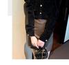 Women's Chic Black Velvet Puff Sleeve Top - Retro Court Style, Designer, Plus Velvet, Perfect for Autumn/Winter