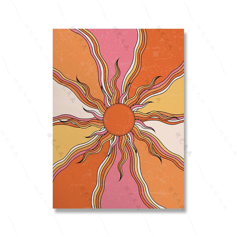 70s Vintage Liebe Blume Abstrakte Hippie Mode Kunst Leinwand Malerei Nordic Poster Druck Wandbild Bild Wohnzimmer Bett Zimmer Wohnkultur