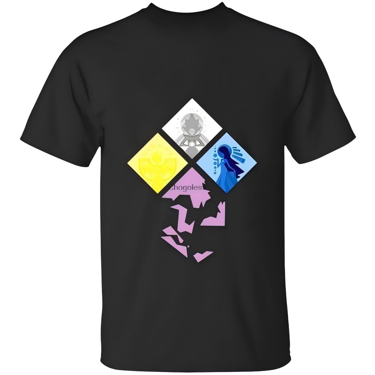 Four Diamond Gem Symbols T-Shirt XL чёрный