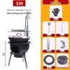 Integrated Firewood Stove with Large Pot Stand for Household and Outdoor Use