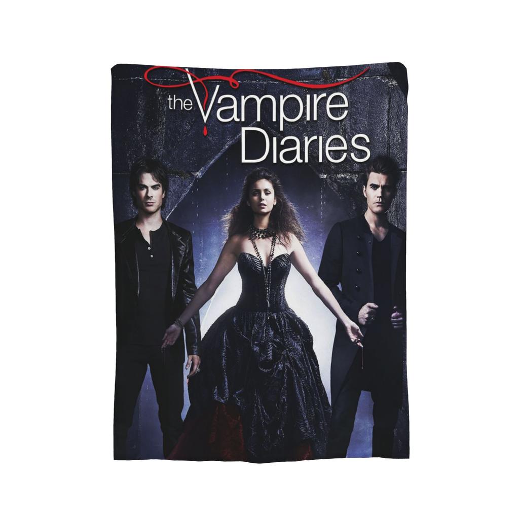 Damon Salvatore Vampire Diares Blankets Flannel Textile Decor  Multi-function Warm Throw Blanket for Bed Travel Plush Thin Quilt