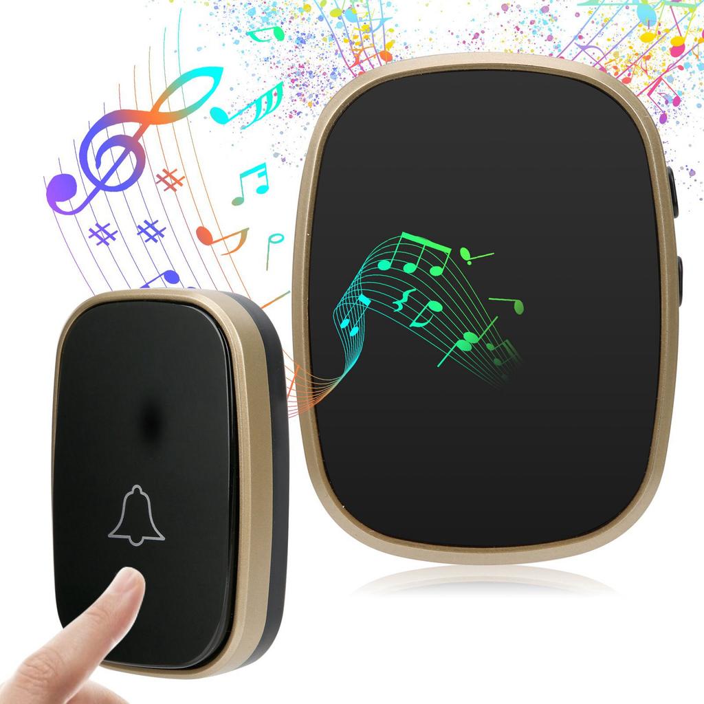 Wireless Doorbell Remote Control Waterproof 4 Level Adjustable Volume  85‑26V