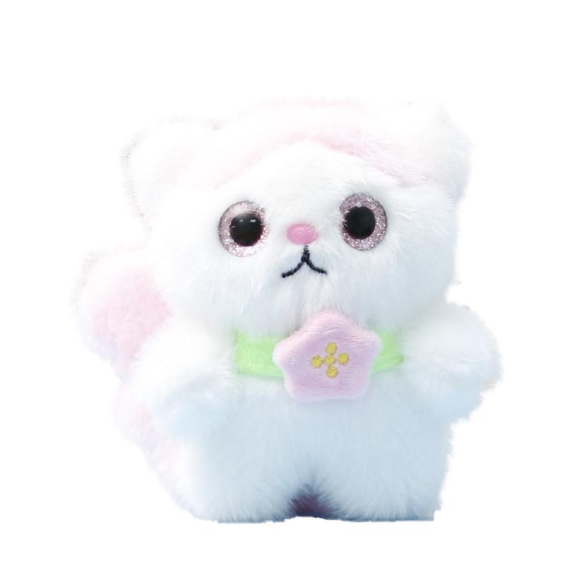 Stuffed Cat Figure Keyring With Polyester Fiber Filling For Girls Gift And Personal Accessory
