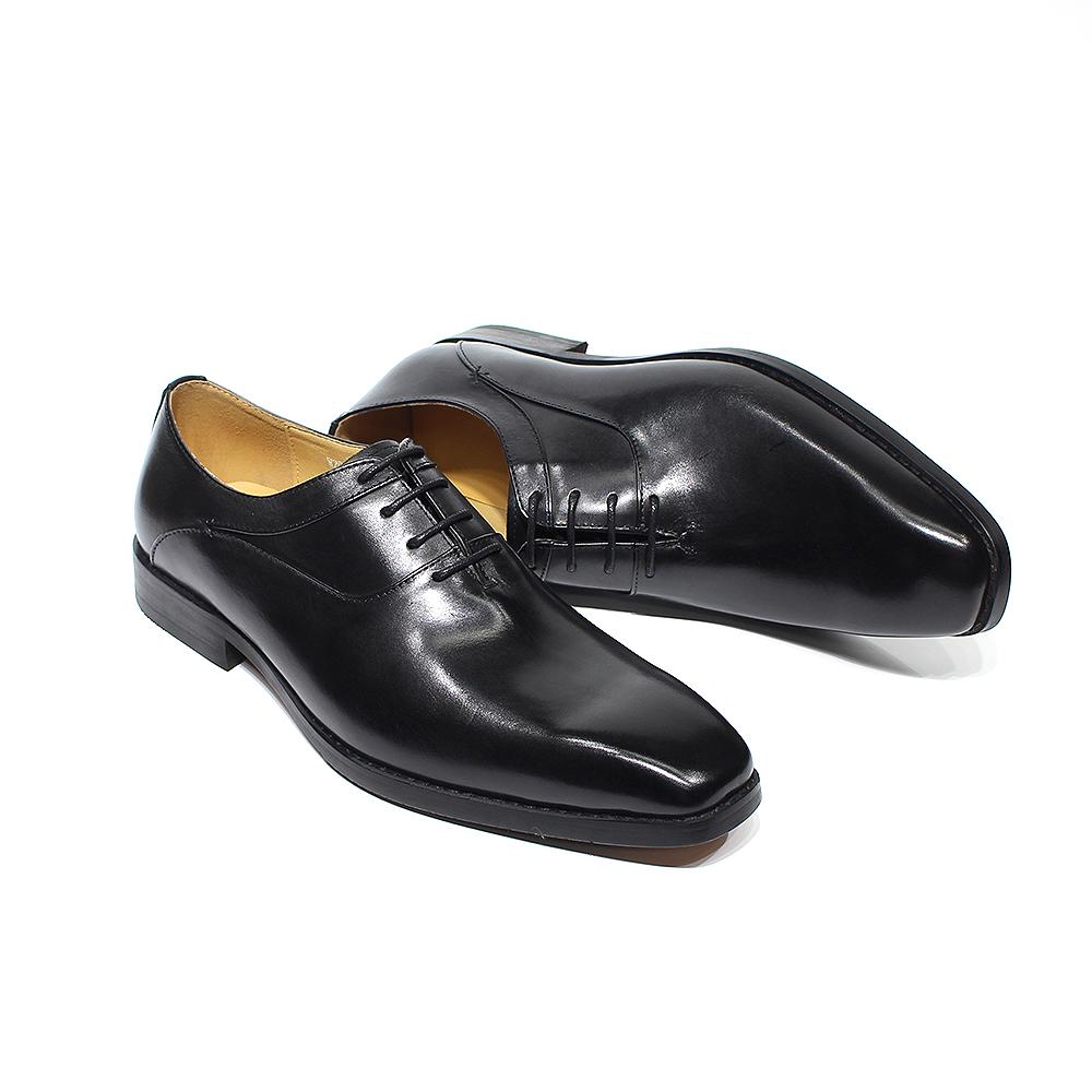 

Classic Men s Oxfords Genuine Leather Handmade Lace Up Plain Toe Oxford Dress Shoes for Men Office Wedding Party Formal Footwear 46