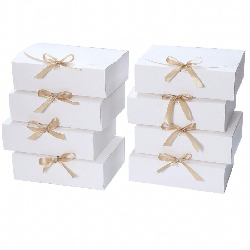 2 Stück - Deckel Geschenkbox mit Schleife Brautjungfern Heiratsantrag Box Geburtstagsgeschenk, Shower Party Valentinstagsgeschenke Valentinstag