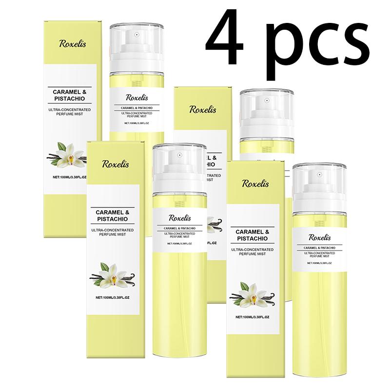 Roxelis Body Fragrance Caramel Pistachio Spray Sweet Warm Fragrance Note Long Lasting Fragrance Portable Set Unisex Ambiance
