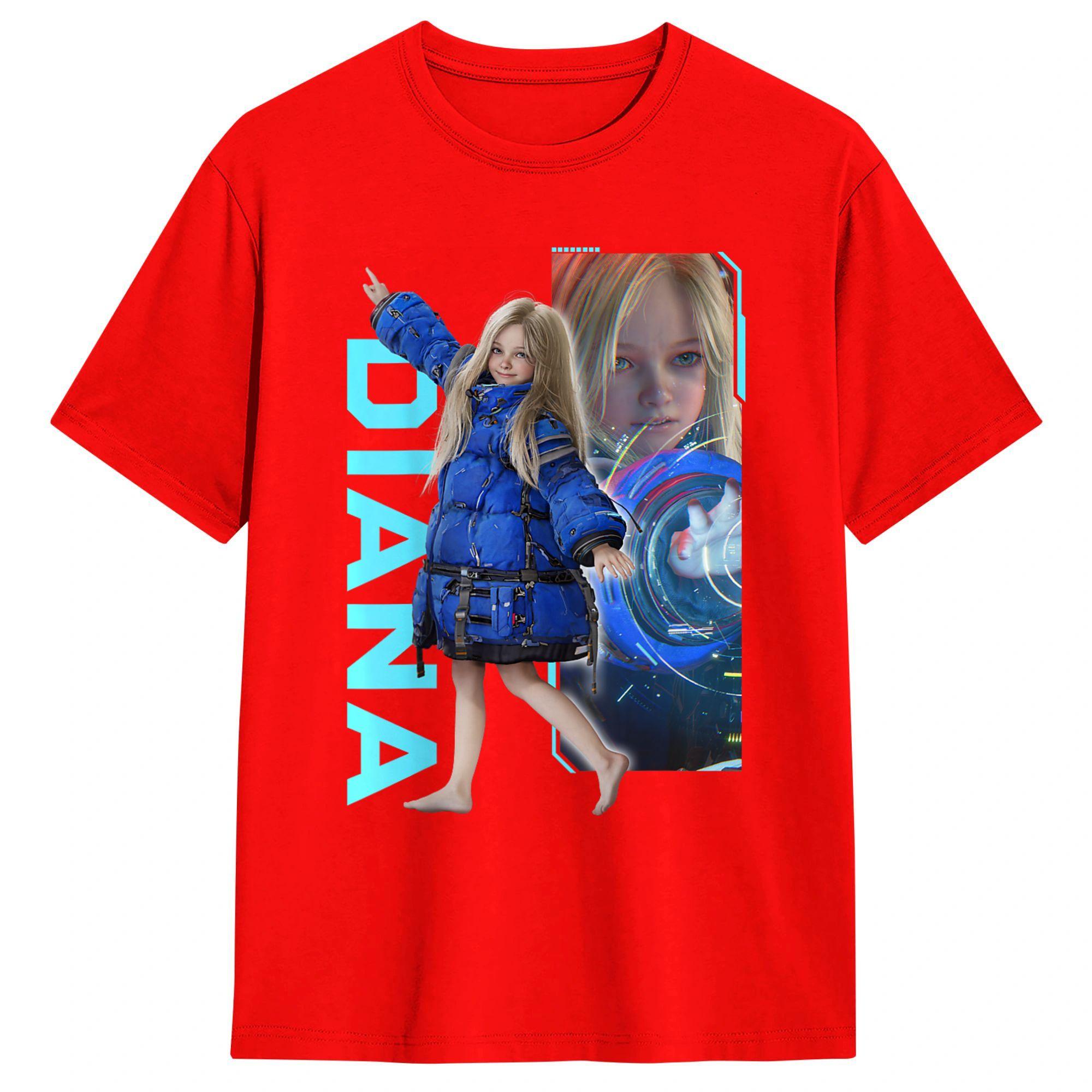 Pragmata Diana Anime TShirt Summer Hipster T Shirts Cotton Crewneck XL XL XL Tees Short Sleeves Vintage Tops S