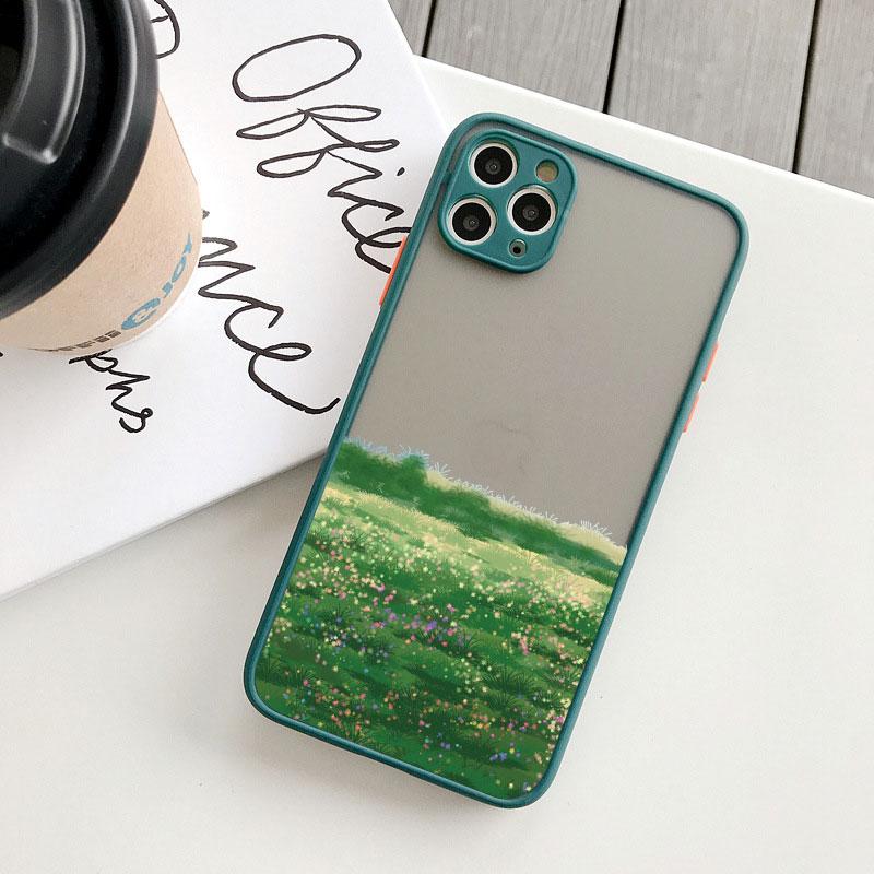 Field Flower Jungle Fresh Scenery Phone Case For iphone 16 14 11 12 13 15 Pro Max Mini 7 8 Plus SE2 XR XS Shockproof Cover Funda