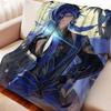 Cartoon Gesnhin Impact Kaeya Alberich Flannel Blanket Cover Warmth Soft Anime Blanket Multifunctional Decor Universal Blankets