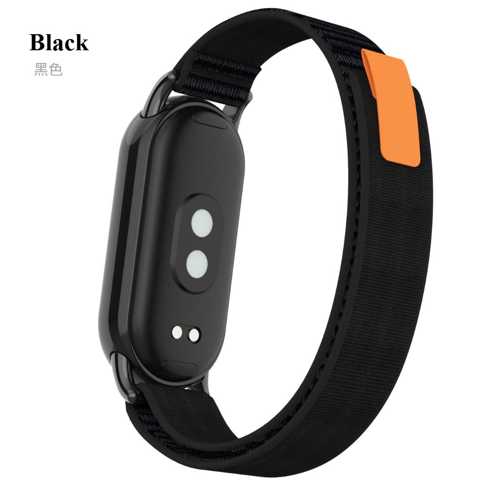 

Нейлоновый ремешок для умных часов Xiaomi Mi Band 10 9 8, сменный браслет, ремешок Trail Loop для Xiaomi Mi Band 9 8, аксессуары Mi Smart Band 8/Black чёрный