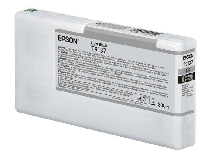 Cartouche d'encre Epson UltraChrome HDR T9137 - Noir léger - Jet d'encre