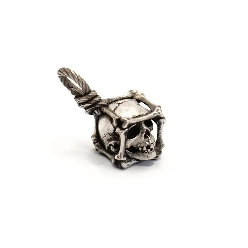 Men s Skull Titanium Steel Pendant Necklace - Stylish Trendy Durable Accessory