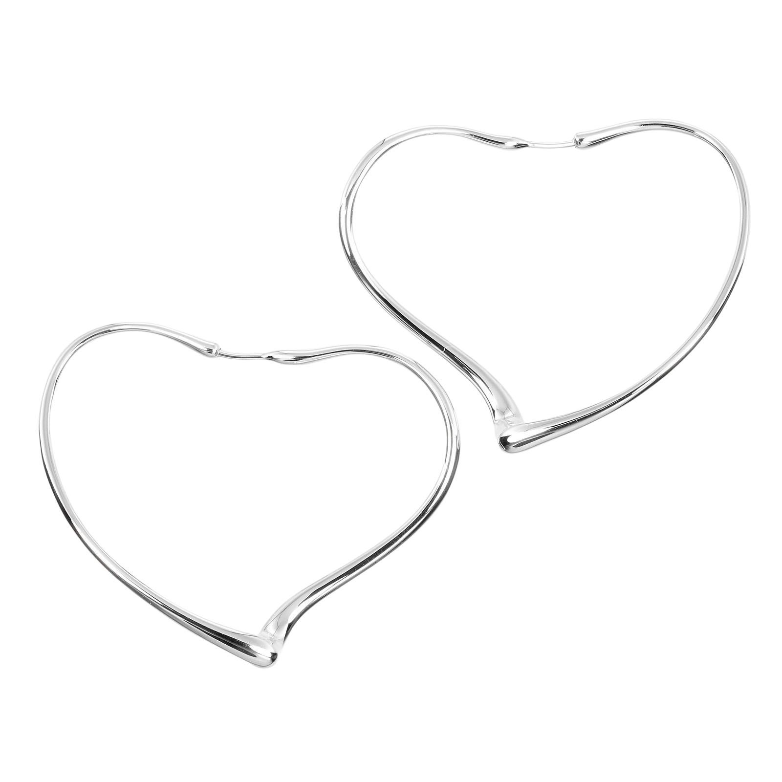 

TIFFANY&Co. Open heart hoop Piercing medium Silver925 9.85g Women Used
