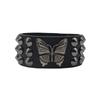 Creative Butterfly Rivet Leather Wristband Bracelet - European American Punk Retro Style