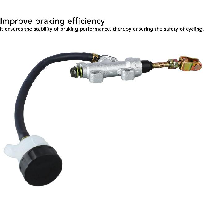 Motorcycle Brake Pump Iron and PVC Rear Brake Master Cylinder Pump for Most Motorcycle Brake Modification Accessories Universal Rear Brake Pump