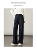 2025 Autumn Women's High-Waisted Wide-Leg White Casual Pants