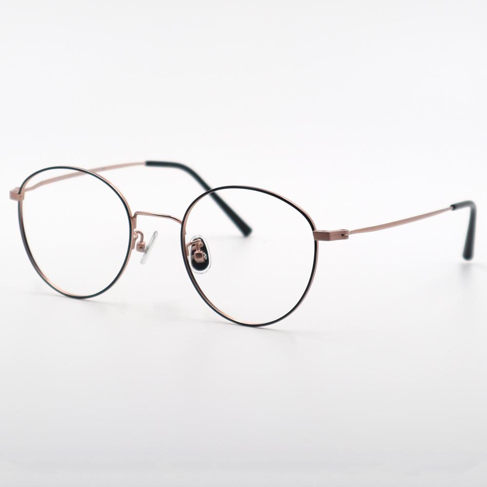 Alloaiweeo [Alo Basic] Al8202 0914G Cat'S Round Black/Rose Gold Metal Glasses