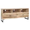 DKD Home Decor-TV Cabinet DKD Home Decor Natural Black Metal Mango Wood (150x40x65cm)