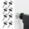 For Apartment Renters White Guardrail Screw Kit Easy Setup Door Replacement Kit No-drill Adjusting Rod Threaded Bar
