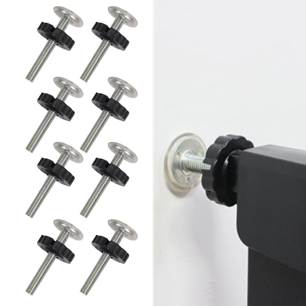 For Apartment Renters White Guardrail Screw Kit Easy Setup Door Replacement Kit No-drill Adjusting Rod Threaded Bar