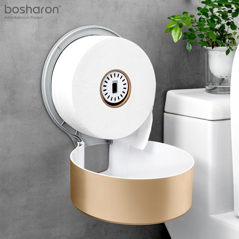 Kitchen ABS Plastic Down Pull Paper Holder Manual Bathroom Wall Mount Toilet Jumbo Roll Tissue Paper Restaurant Napkin Dispenser