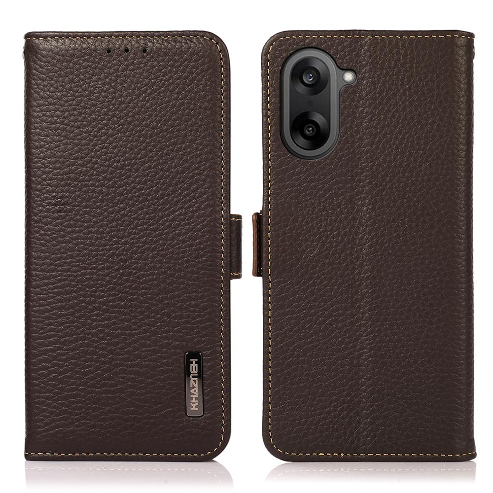 For OnePlus Nord CE5 5G Phone Case Genuine Cow Leather Cover RFID Blocking