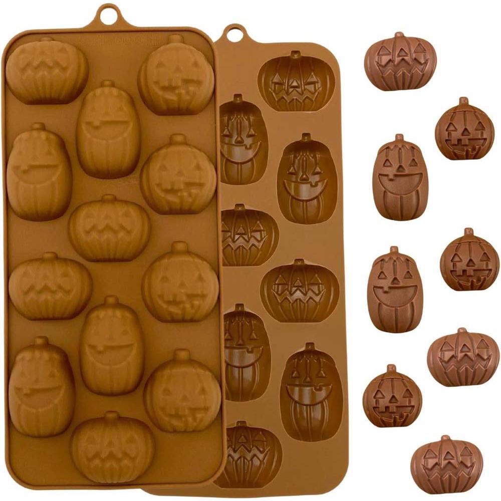 Halloween Ghost Pumpkin Silicone Mould Candy Wax Melt Ice Jelly Chocolate Mold