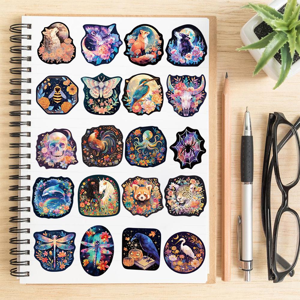 50PCS Laser Sticker Aesthetic Personalized Laptop Luggage Diary Skateboard Home Decoration Personalized Phone Festival Stickers