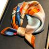 100% Mulberry Silk Scarf For Women's Colorful Color Printed Silk Ladies Scarves Spring Summer Women Neck Tie Hair Scarfs