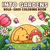 Relaxing Coloring Books Arts Beginners Handicraft DIY Drawing Cozy Friends Book Bold Easy-to-follow Patterns
